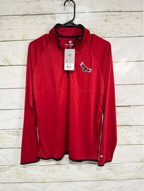 Colosseum Men's Size Small Red Collegiate 1/4 Zip Falcons NWT